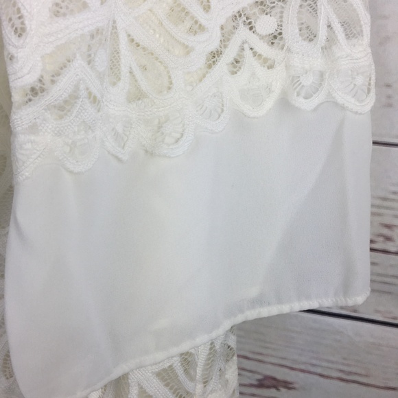 Charter Club White/Ivovy Lace Top - Picture 5 of 6